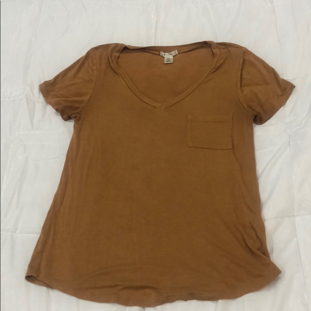 Mustard Yellow V-Neck T-Shirt